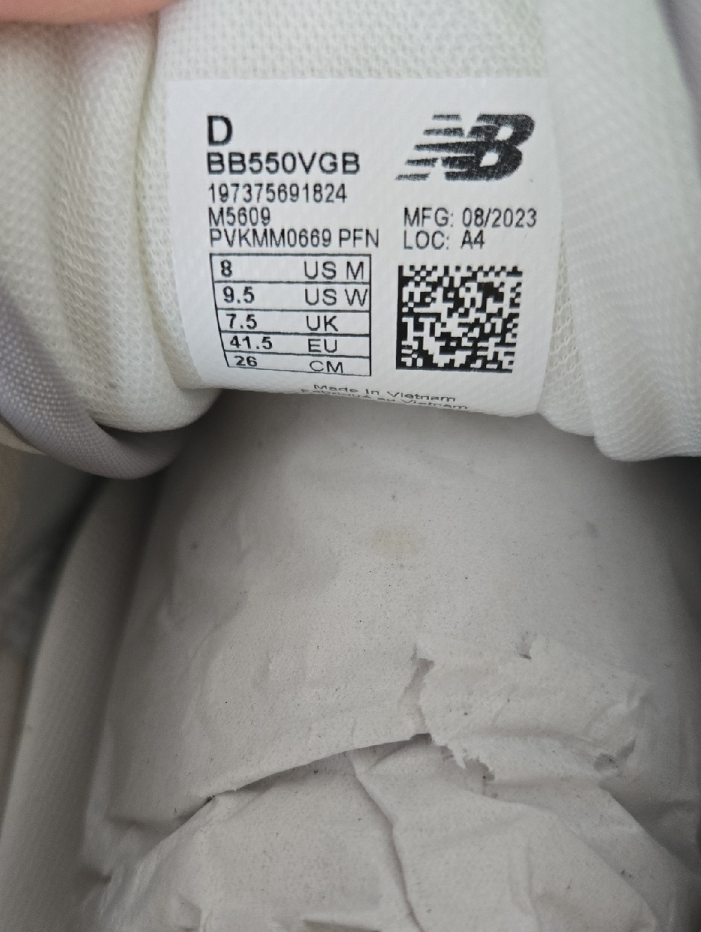 NWT! New Balance 550 Sneakers "Vintage Pack Concrete" Colorway Size 8 (Men) - Picture 8 of 10